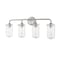 Z-Lite Delaney 4 Light Vanity, Brushed Nickel & Clear 471-4V-BN - alternate 3